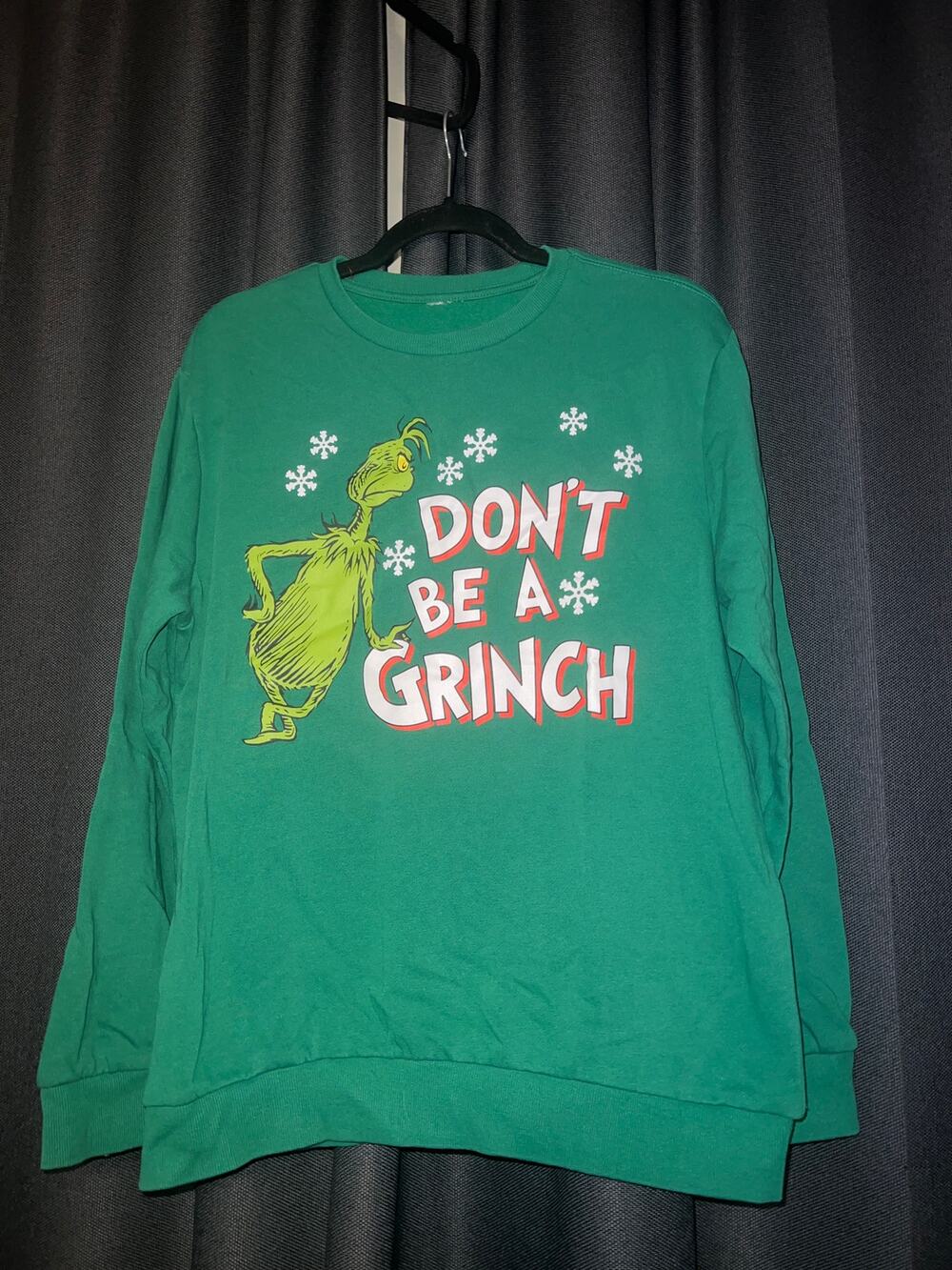 Ugly Christmas Sweater Xmas Sweatshirt Crewneck Size Large Grinch